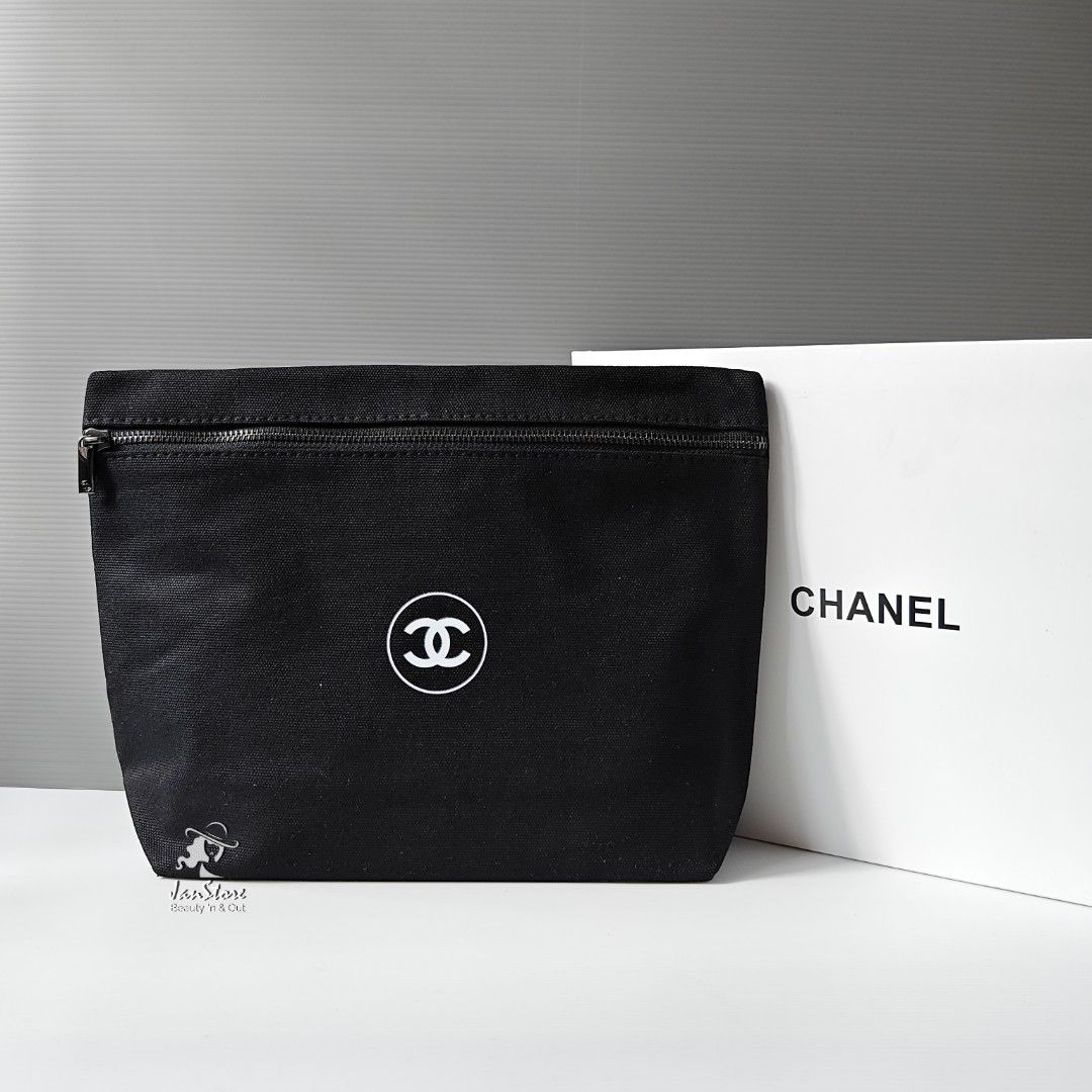 Chanel Beaute Gift Makeup Travel Toiletry Accessories Cosmetics Pouch,  Women's Fashion, Bags & Wallets, Purses & Pouches on Carousell