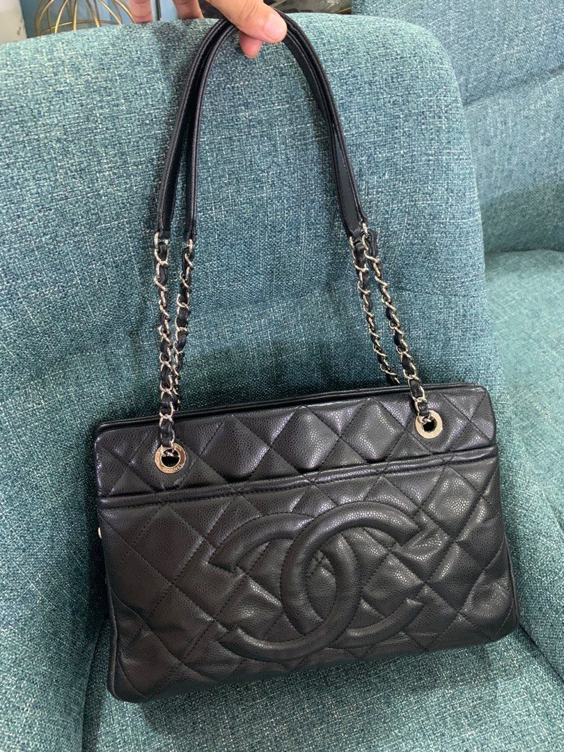 Chanel Seasonal Timeless CC Tote Bag in Black Caviar SHW