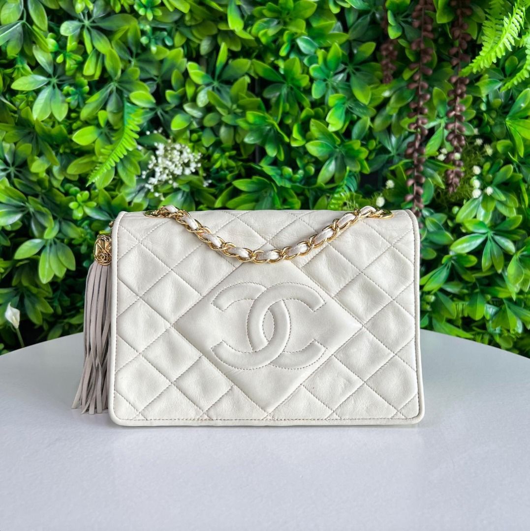Chanel Vintage Small Tassel Full Flap Bag, Luxury, Bags & Wallets