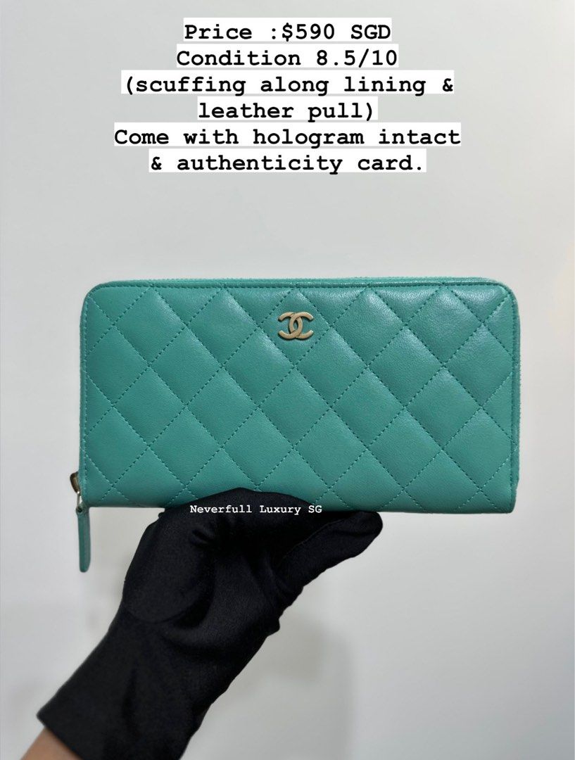Chanel Zippy Long Wallet Tiffany Lambskin Ghw