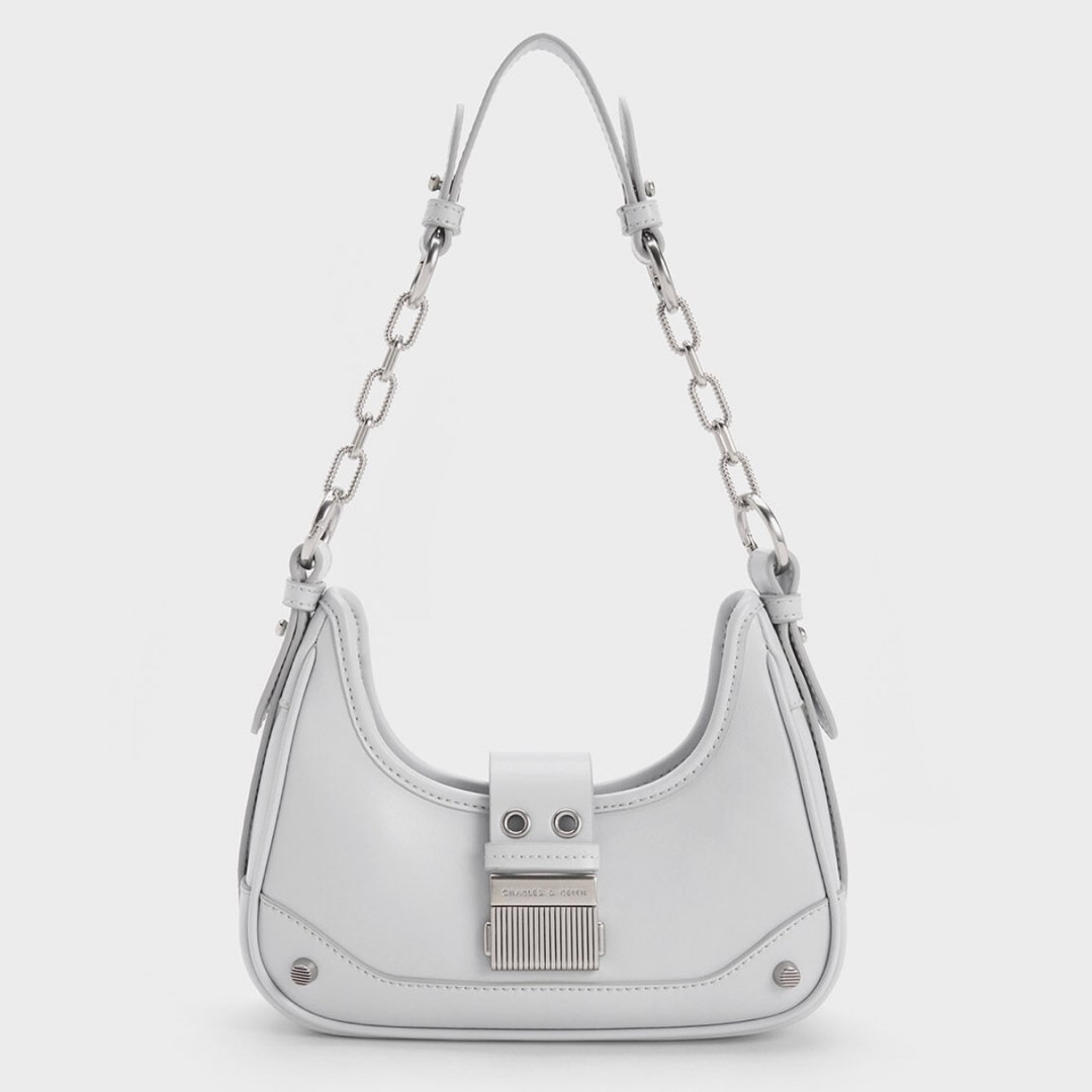 Charles and Keith Winslet Belted Hobo Bag, Women's Fashion, Bags