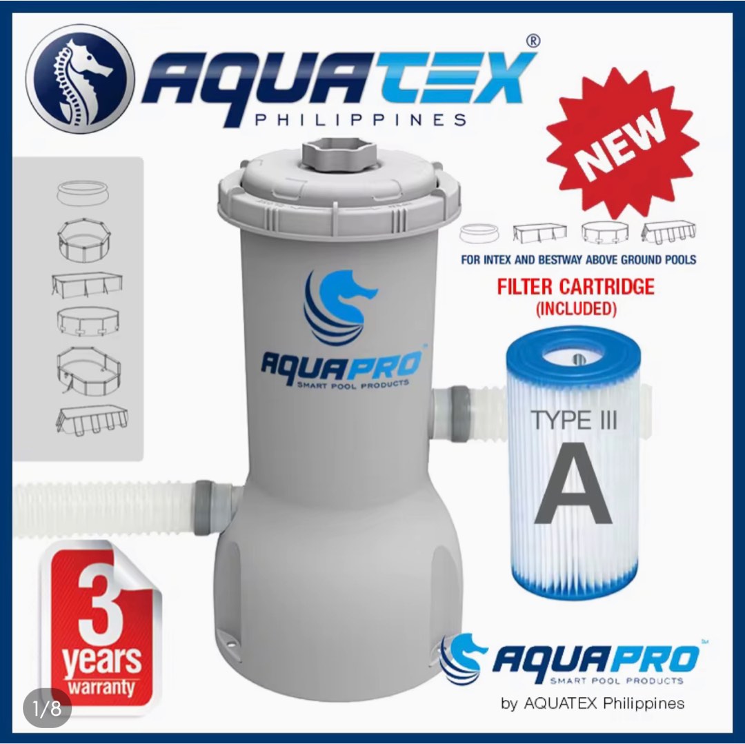 AQUAPRO Pool Filter Pump 1000 gph for Bestway and Intex Pool on Carousell