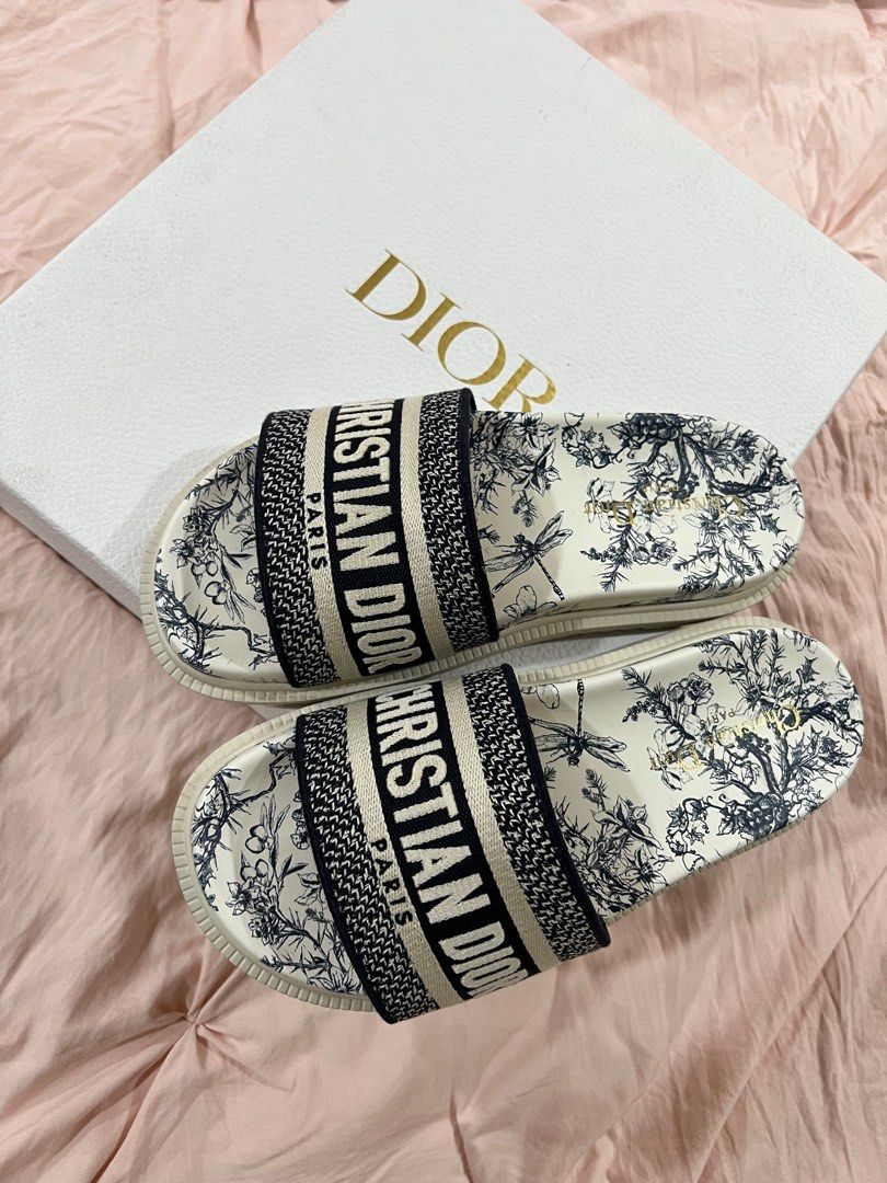 Christian dior floral slides Outlet