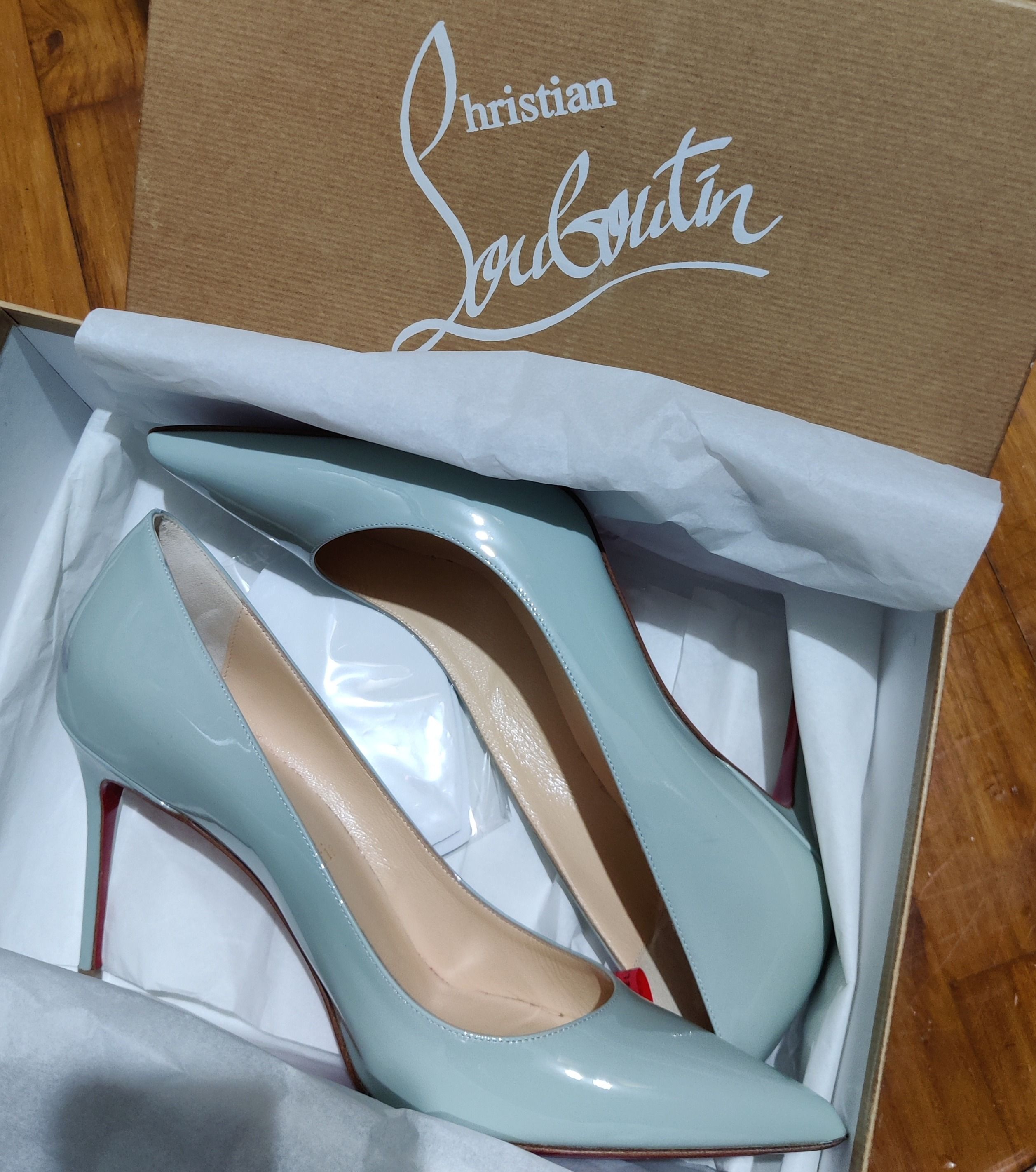 Christian louboutin mint pastel Tiffany green heels de coltissimo