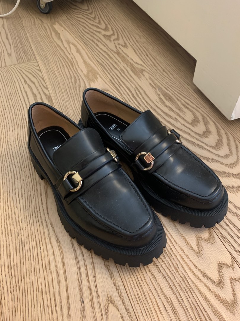 Chunky Zara loafer, 女裝, 鞋, Loafers Carousell