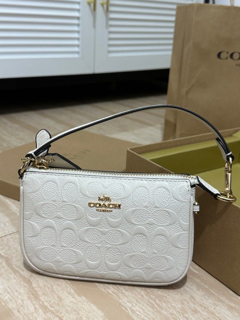 Coach Nolita 15 Shoulder Bag With Keychain Gift Box In Signature White –  Pickposh Original
