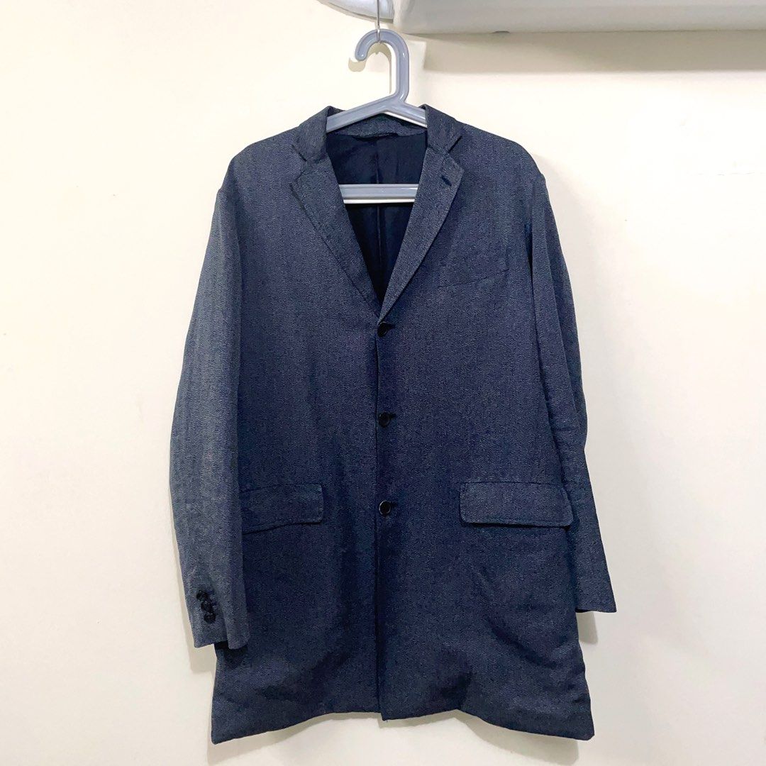 COMOLI 14SS 絹麻混紡切斯特大衣2 日本製日牌日系簡約極簡, 他的時尚