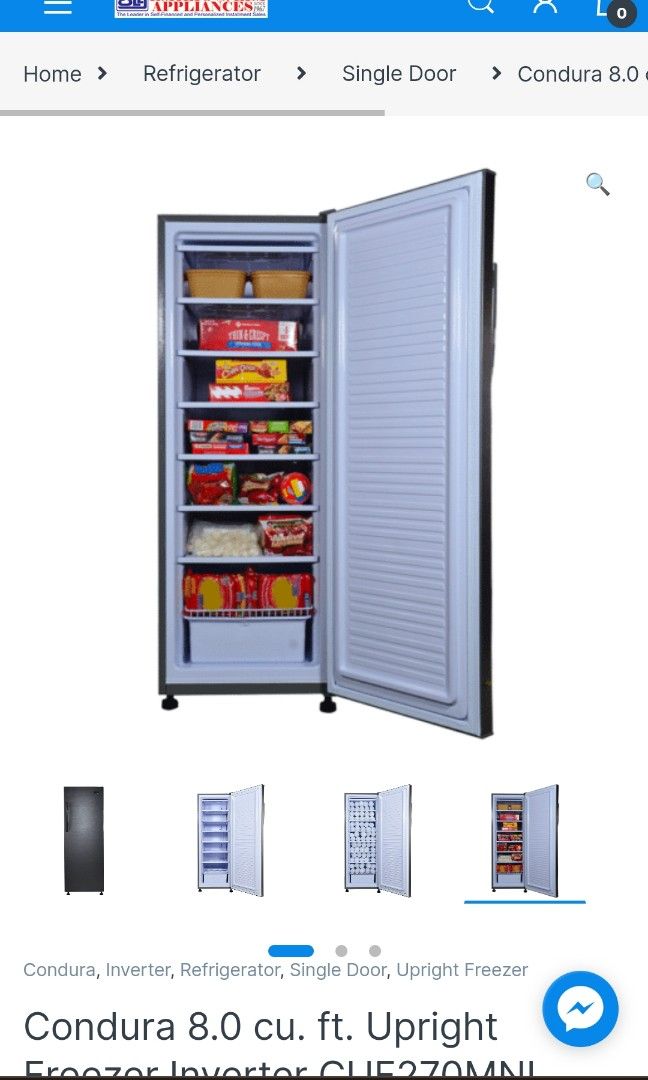 CONDURA Upright Freezer Inverter SECONDHAND, TV & Home Appliances