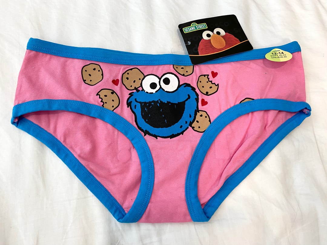Cookie Monster Sesame Street Cotton Cartoon Panty/ Underwear/ Brief/  Knicker, Women's Fashion, New Undergarments & Loungewear on Carousell