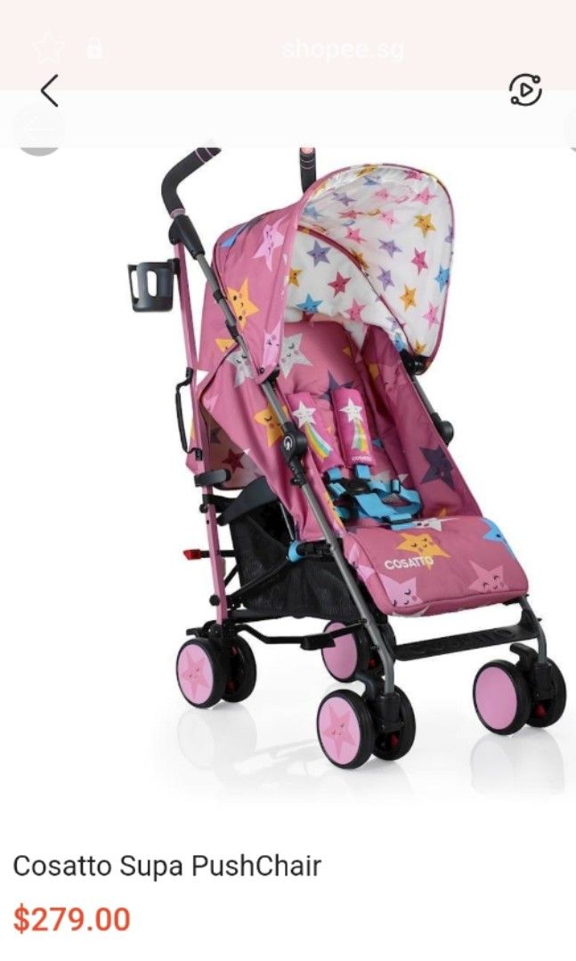 Cosatto Supa Pushchair Pram Stroller Pink Toddler Baby Babies