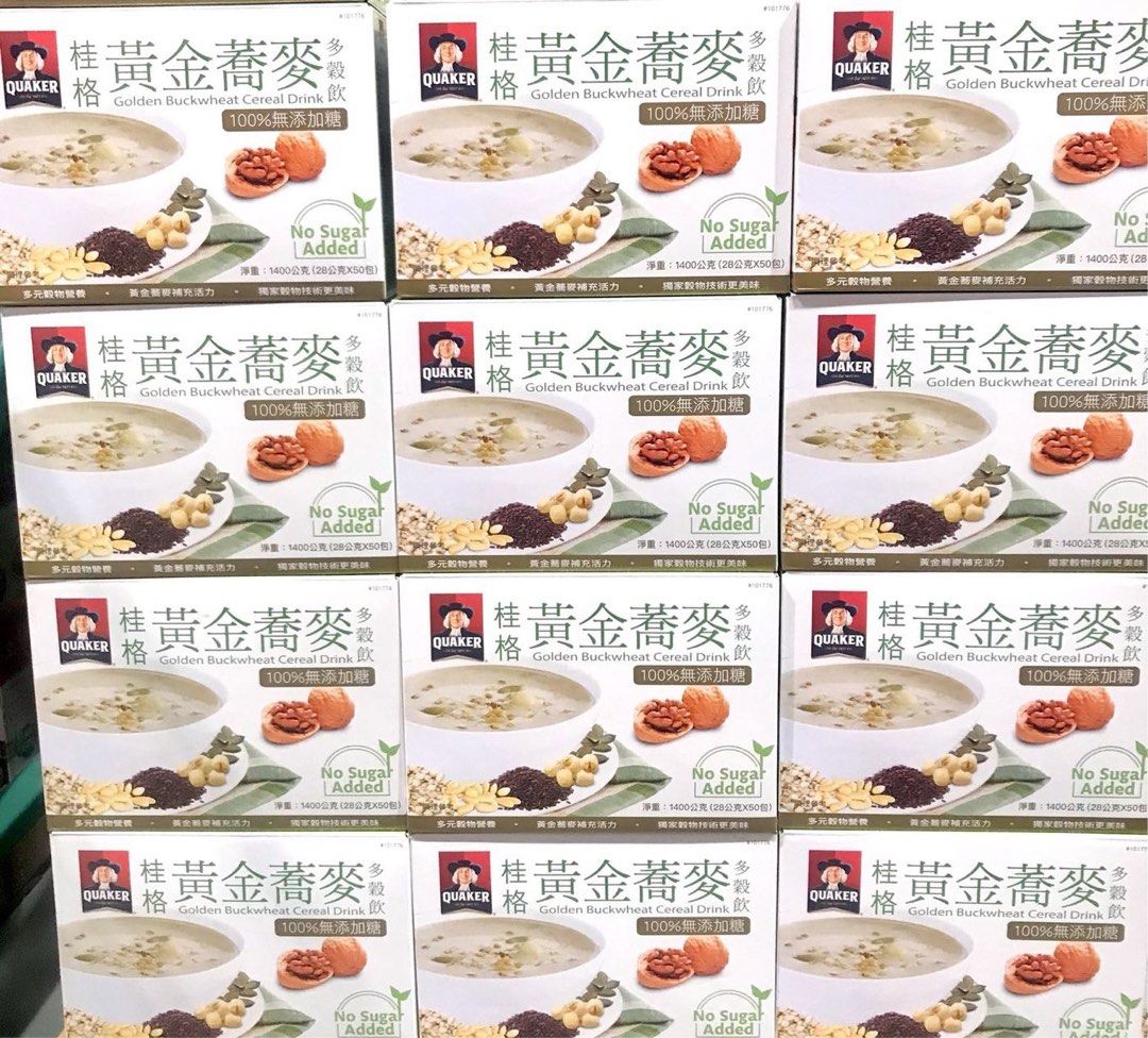 Costco好市多 QUAKER 桂格 無添加糖黃金蕎麥多穀飲 28g x50入 buckwheat, 食物和飲料, 飲料在旋轉拍賣