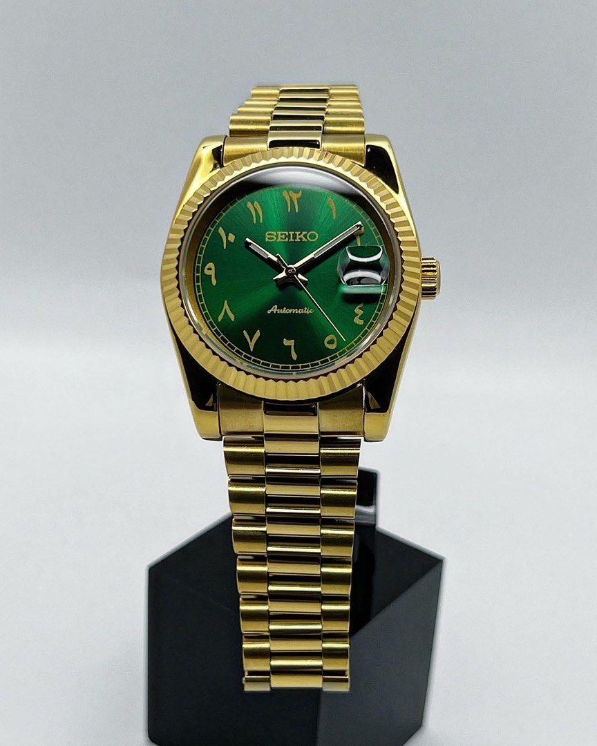 Seiko green sales gold