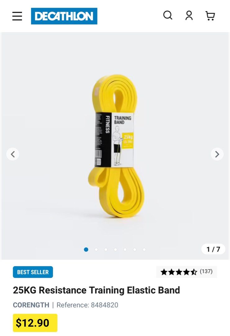 Decathlon training shop band 25 kg