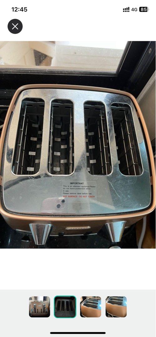 Delonghi Toaster De'Longhi Distinta 4 Slice Toaster Copper, TV & Home Appliances, Kitchen