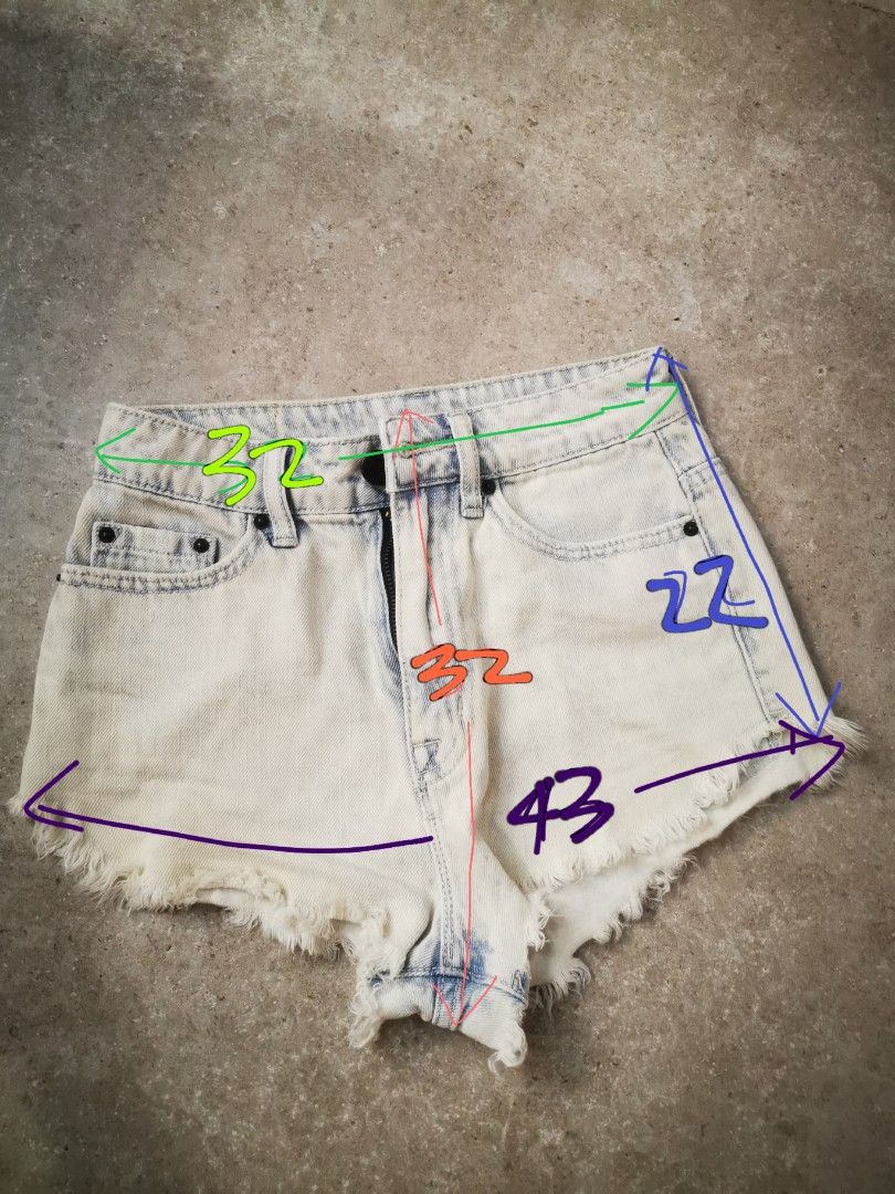 Denim Shorts jeans hot pants xs size 24 size