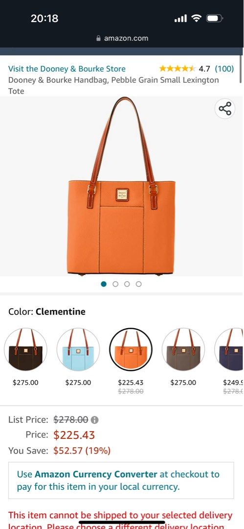 Dooney & Bourke Pebble Grain Shopper Tote