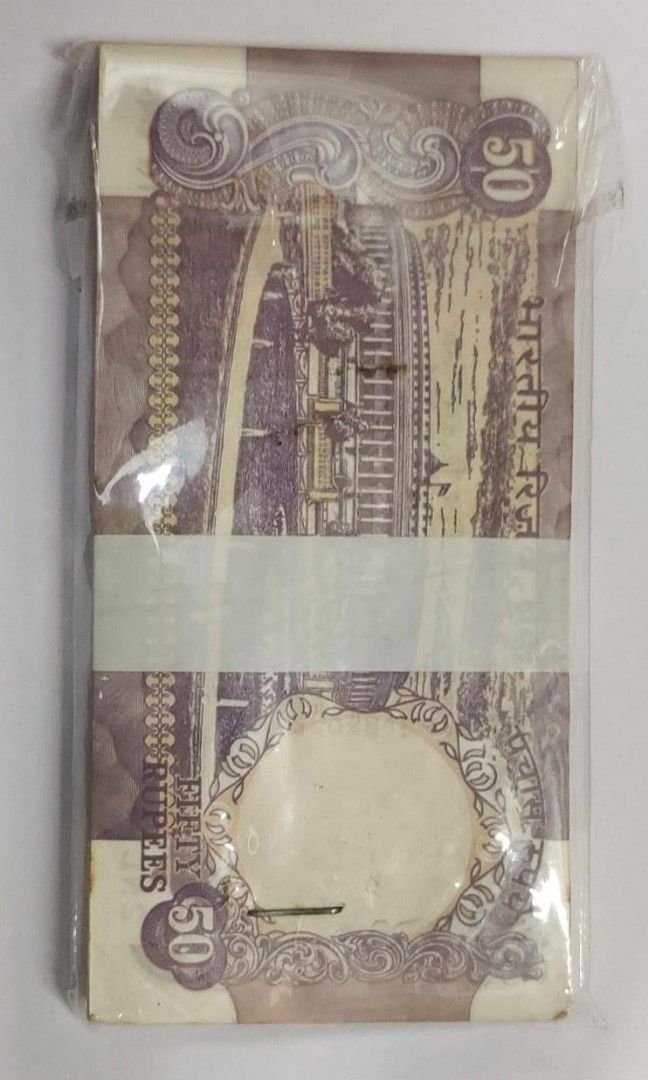 Jalan Notes Dr. Bimal Jalan ( 1997 - 2003 ) 50 Rupees 100 notes serial bundle India ...