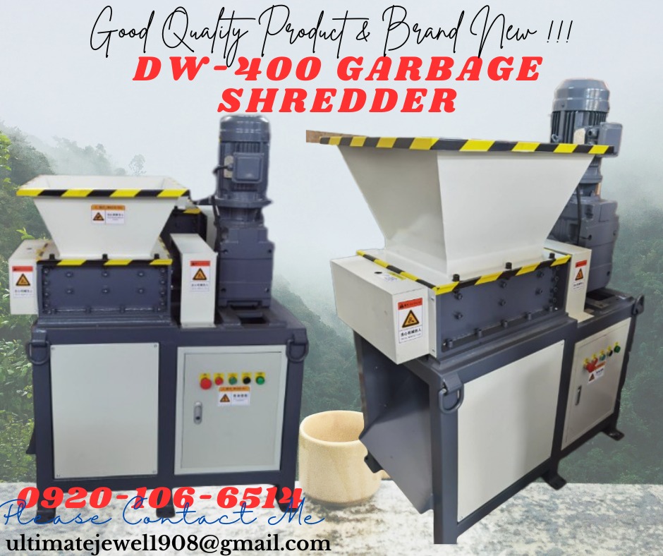 DW400 GARBAGE SHREDDER INDUSTRIAL SHREDDER MACHINE GOOD QUALITY