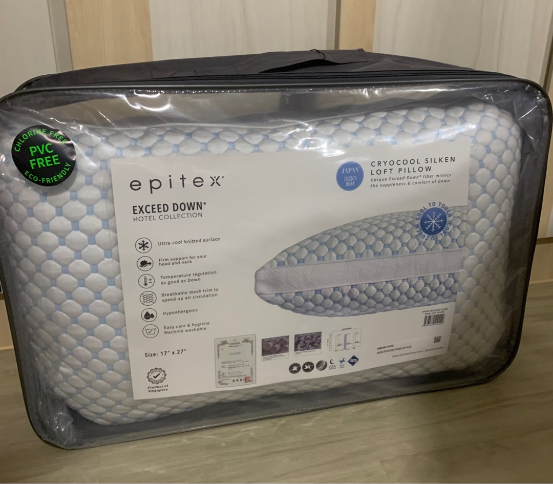 Epitex Exceed Down Hotel Collection Cyrocool Pillow, Furniture & Home ...