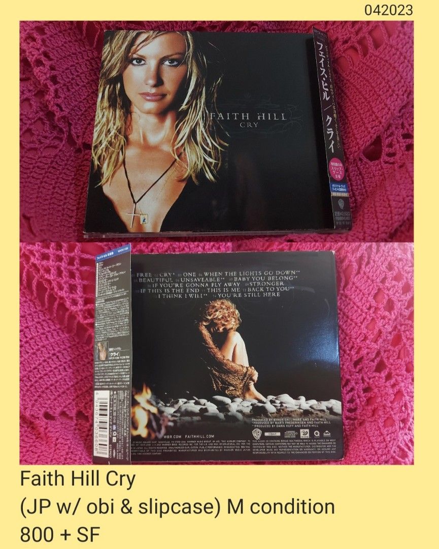 Faith Hill Cry CD (unsealed) (Category: CDs & DVDs) located in Dangcagan. Submitted by cd_haven5 (Listing ID 1228075560, Image 1). Description: #Authentic #Legit #Original We only sell original items. All items posted are on hand. Please message me for availability of the item/s because the items are also posted on my other online stores. All items are imported unless stated PH. Please be reminded that shipping pick up schedule is Monday, Wednesd