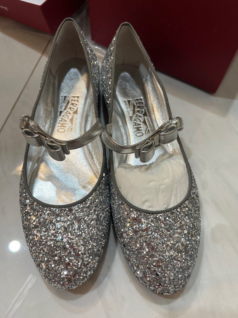 Ferragamo glitter shoes clearance