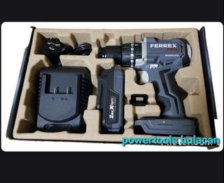 Ferrex pro 20v cordless brushless hammer drill driver with battery and charger