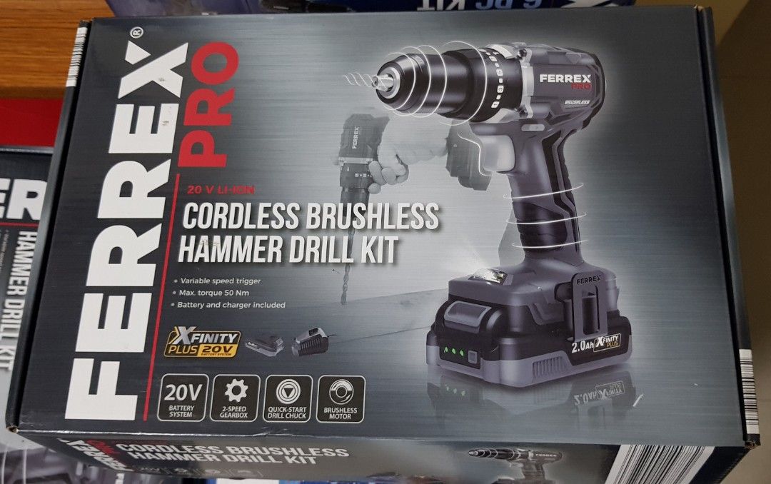 Ferrex cordless best sale hammer drill