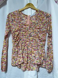 Floral Ruched Blouse