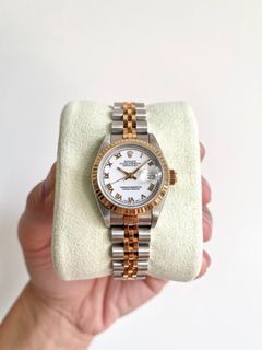 (Full Set) Rolex Oyster Perpetual Ladies Datejust 26 18k Half Gold Ref. 69173