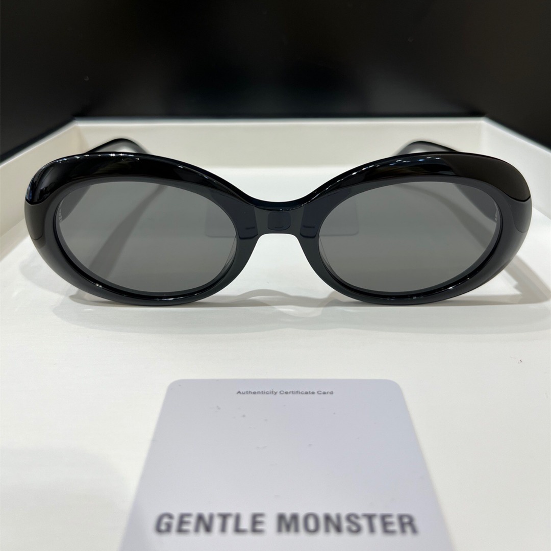 GM墨鏡 新品LA MODE 男女通用款墨鏡 橢圓鏡框太陽鏡 GENTLE MONSTER墨鏡 黑框眼鏡 女生墨鏡 男生墨鏡 開車墨鏡  韓版復古時尚百搭墨鏡