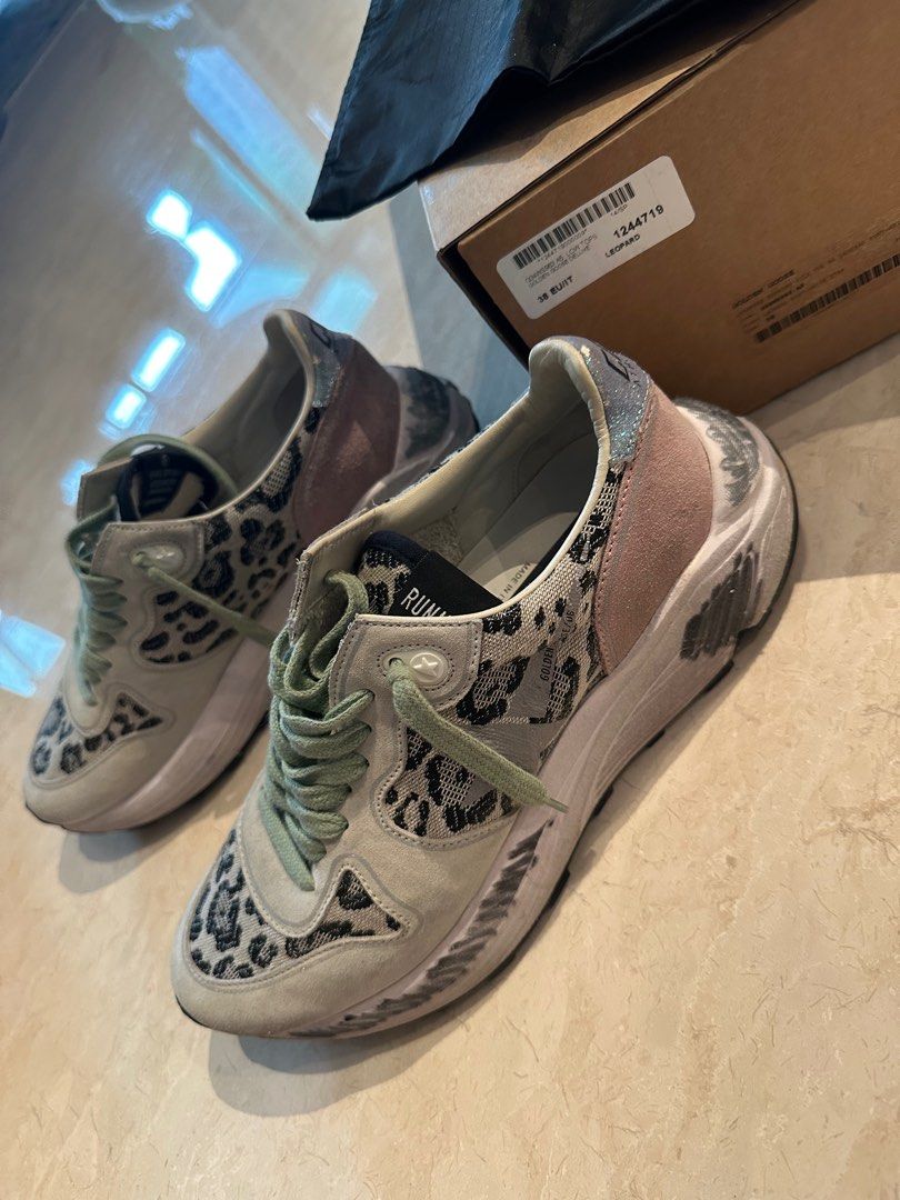 Golden goose running sole leopard on sale
