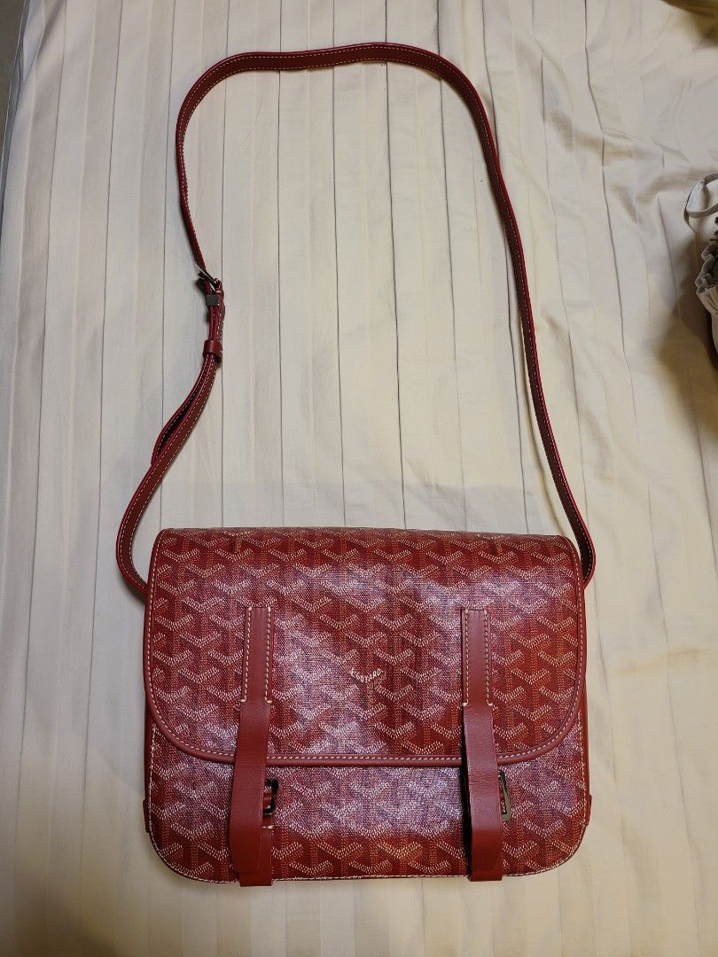 Goyard Belvedere MM Red, Luxury, Bags & Wallets on Carousell