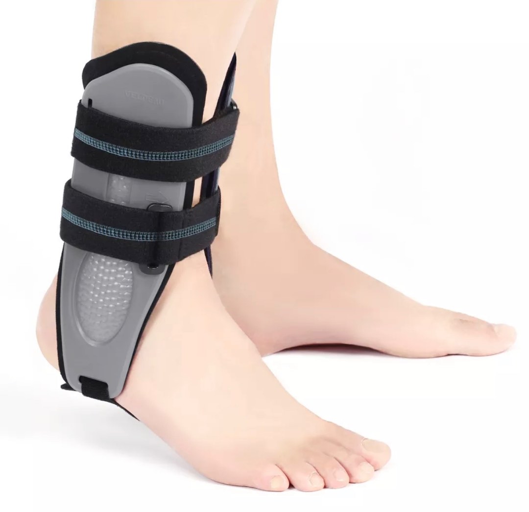 Ankle Brace/Support with Gel Pad (Gray) Stirrup Velpeau brand, Health
