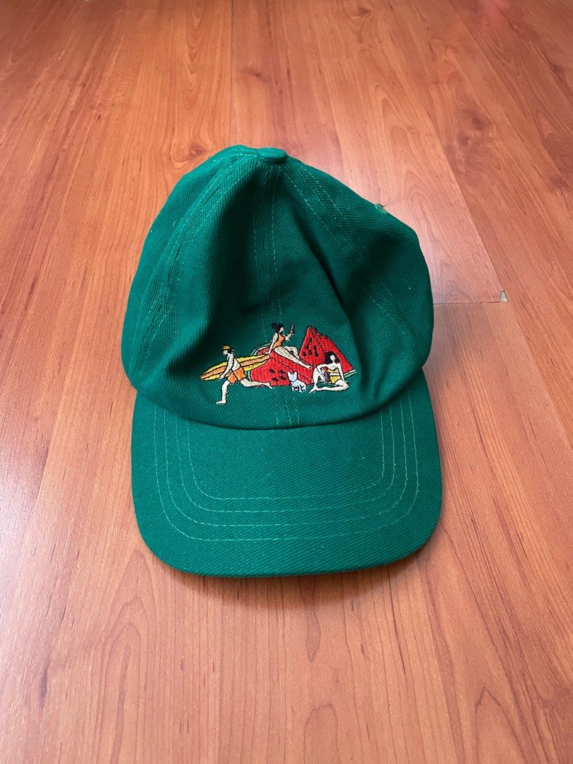 Green Cap with Embroidery on Carousell