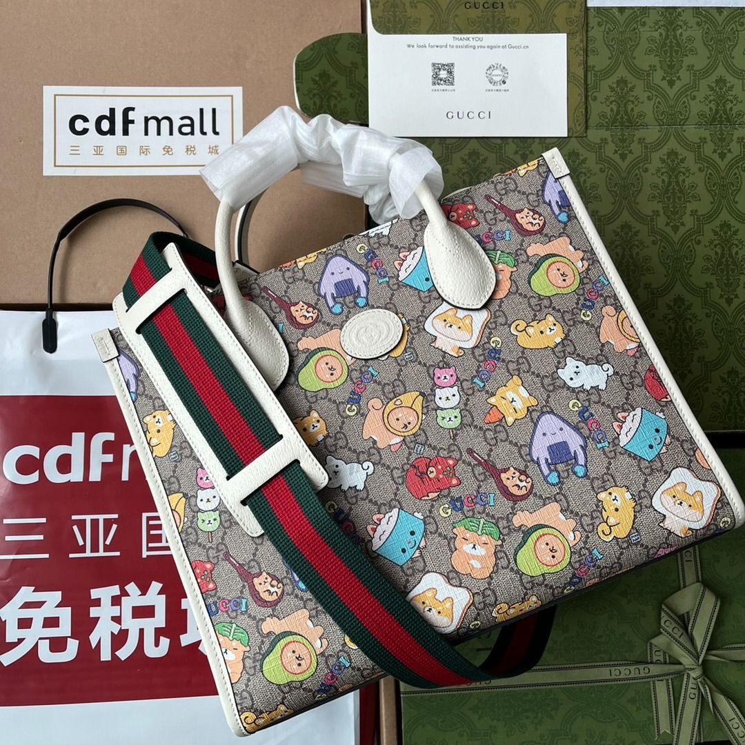 Gucci animal print small tote bag, Luxury, Bags u0026 Wallets on Carousell