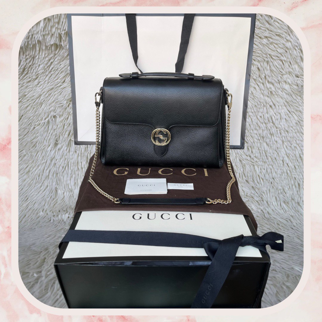 Gucci interlocking top handle hotsell