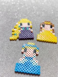  Perler Pixel Bead Art - CINDERELLA princess Disney magnet handmade