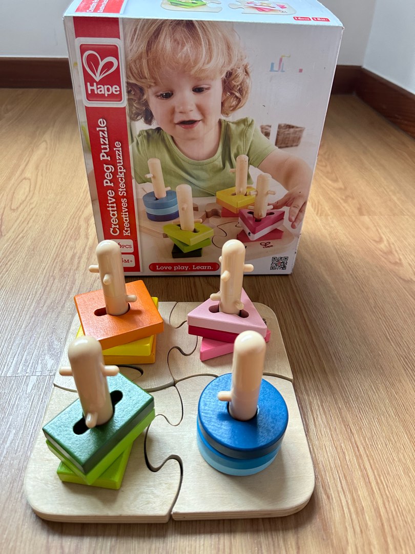 Hape Creative Peg Puzzle, Babies & Kids, Infant Playtime on Carousell