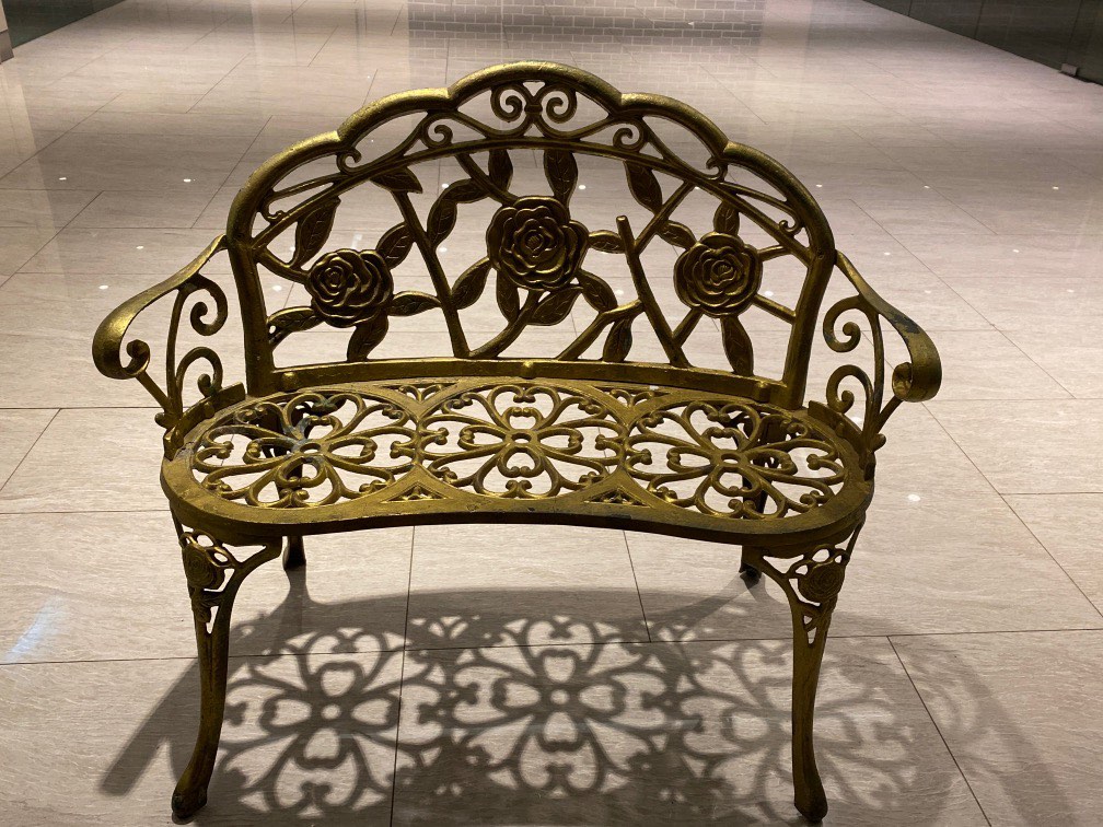 Heavy metal outdoor chair, Furniture & Home Living, Outdoor Furniture