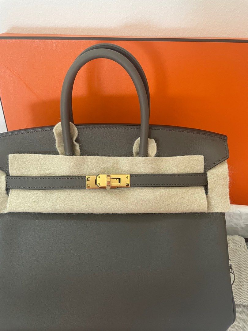 Hermes Birkin 25 etain togo gold hardware