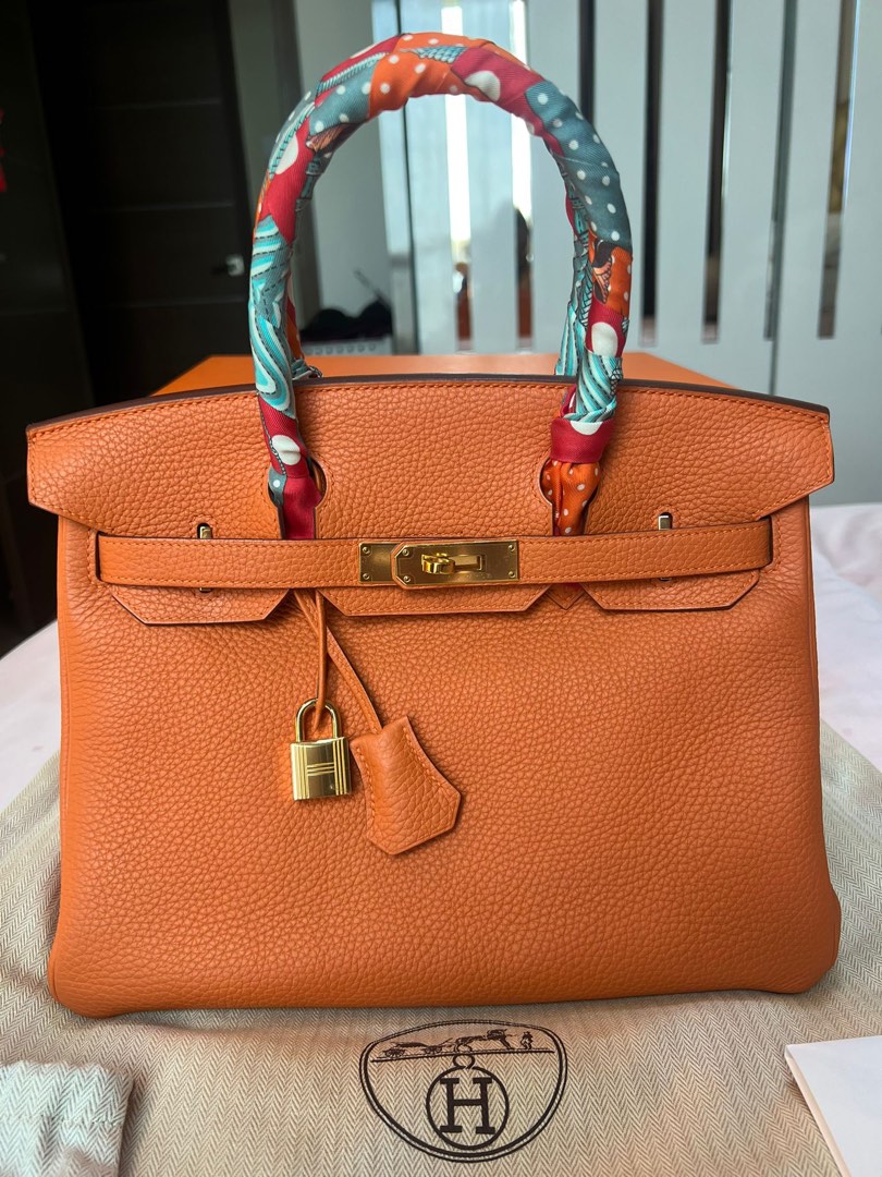 Hermes Birkin 30 Fjord Leather Ebene, Luxury, Bags & Wallets on Carousell