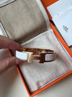 Hermes Clic H 小號 白色玫瑰金 全新64228976451841110