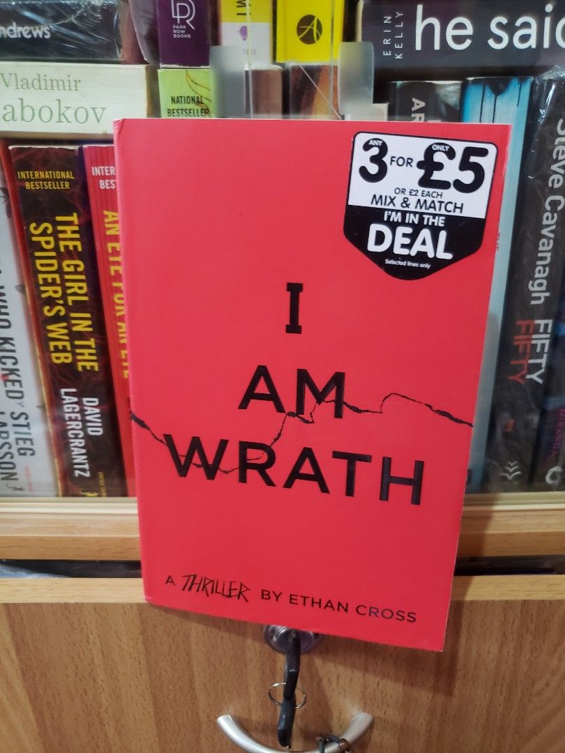 I am Wrath by Ethan Cross (Category: Storybooks) located in Malolos. Submitted by purplereader (Listing ID 1228131822, Image 1). Description: I am Wrath Ethan Cross ✅PB ✅VGC 🐼Php 230 💰MOP: ⏩COD for meet up transactions ⏩Gcash if via courier ⏩Shopee (plus 7.5% on book price) 📦MOD (buyer will shoulder sf): ⏩Meet up if Malolos area (preferred) ⏩J&T (direct, sf must be paid via gcash before shipment) ⏩Can do shopee checkout (for shipment only, add