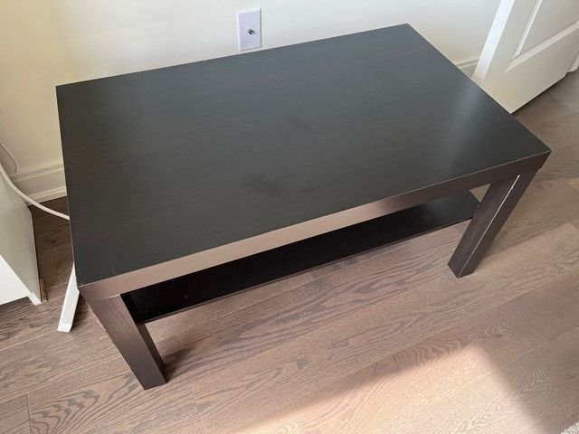 Ikea black coffee table square top