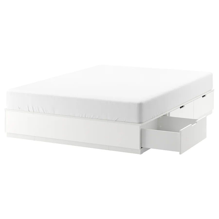 Dismantle Ikea NORDLI Bed frame with storage, white, 160x200 cm