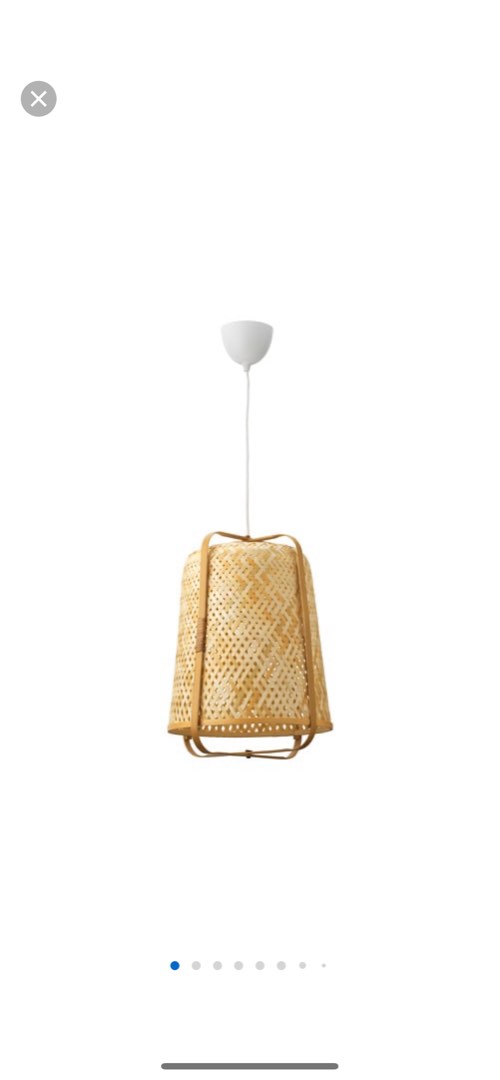 IKEA Rattan Pendant Lamp, Furniture & Home Living, Lighting & Fans, Lighting on Carousell