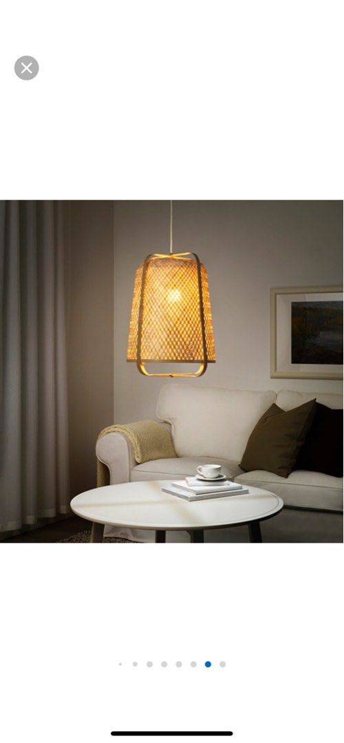 IKEA Rattan Pendant Lamp, Furniture & Home Living, Lighting & Fans, Lighting on Carousell
