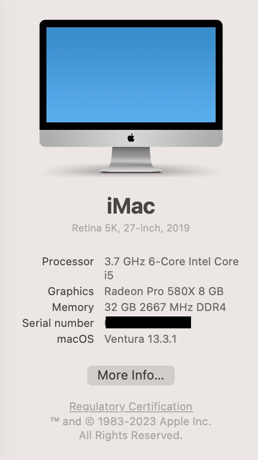 Apple iMac 27インチ 6Tb 32Gb Apple iMac 27 inch 5K Retina