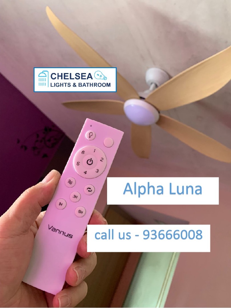 Install + Alpha Luna Ceiling Fan LED 25W -super bright 40/46/56 inch DC ...