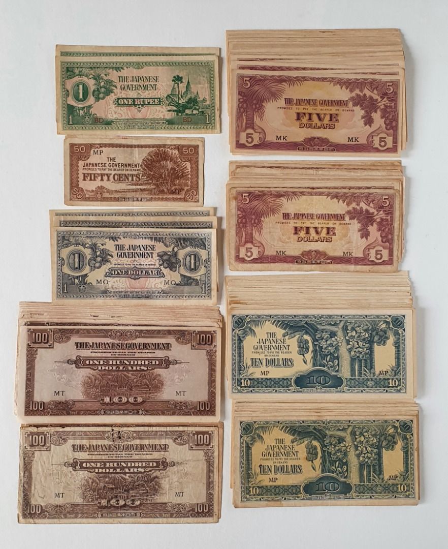 Japanese Occupancy Banana Notes (Malaya and Burma), Hobbies & Toys